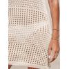 imageCUPSHE Women Swimsuit Crochet Sleeveless Cover Ups Summer Hollow Out Knit Bathing Suit Beach Coverup DressBeige