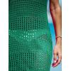 imageCUPSHE Women Swimsuit Crochet Sleeveless Cover Ups Summer Hollow Out Knit Bathing Suit Beach Coverup DressGreen