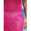 imageCUPSHE Women Swimsuit Crochet Sleeveless Cover Ups Summer Hollow Out Knit Bathing Suit Beach Coverup DressRose Red