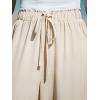imageCUPSHE Women Wide Leg Pants High Waisted Trousers Linen Palazzo Lounge Beach Cover Ups Flowy PantsBeige
