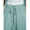 imageCUPSHE Women Wide Leg Pants High Waisted Trousers Linen Palazzo Lounge Beach Cover Ups Flowy PantsGreen