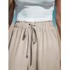 imageCUPSHE Women Wide Leg Pants High Waisted Trousers Linen Palazzo Lounge Beach Cover Ups Flowy PantsGrey