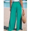 imageCUPSHE Women Wide Leg Pants High Waisted Trousers Linen Palazzo Lounge Beach Cover Ups Flowy PantsMint Green