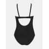 imageCUPSHE Womens Maternity One Piece Swimsuit Adjustable Strap Ruched Shell Stitched Back Cutout Bathing Suit for PregnancyBlack