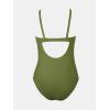 imageCUPSHE Womens Maternity One Piece Swimsuit Adjustable Strap Ruched Shell Stitched Back Cutout Bathing Suit for PregnancyGreen