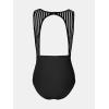 imageCUPSHE Womens One Piece Swimsuit Bathing Suit Tummy Control High Neck Cutout Back Hook Mesh SwimwearBlack