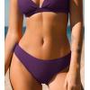 imageCUPSHE Womens Swimsuit Bikini Bottom Low Rise Bathing SuitGrape Purple