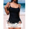 imageCUPSHE Womens Tankini Sets Two Piece Swimsuit Scoop Neck Ruched Adjustable Straps Drawstring Mid RiseBlack