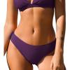 imageCUPSHE Womens Swimsuit Bikini Bottom Low Rise Bathing SuitGrape Purple