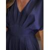 imageCUPSHE One Piece Jumpsuits for Women Casual Summer V Neck Batwing Sleeve Wide Leg Elegant Overalls Sexy Vacation OutfitsDark Blue
