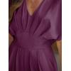 imageCUPSHE One Piece Jumpsuits for Women Casual Summer V Neck Batwing Sleeve Wide Leg Elegant Overalls Sexy Vacation OutfitsPurple