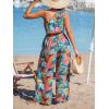 imageCUPSHE Women One Shoulder Summer Jumpsuit with Pocket Elastic Waist Tie Overall Wide Leg Casual Beach Holiday RomperTropical Multicolor