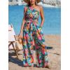 imageCUPSHE Women One Shoulder Summer Jumpsuit with Pocket Elastic Waist Tie Overall Wide Leg Casual Beach Holiday RomperTropical Multicolor