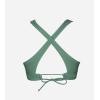 imageCUPSHE Womens Bikini Top V Neck Triangle Top Wide Straps Cross Back Lace upOlive Green