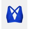 imageCUPSHE Womens Bikini Top V Neck Triangle Top Wide Straps Cross Back Lace upRoyal Blue