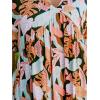 imageCUPSHE Womens Mini Dress V Neck Tropical Short Sleeve Loose Fit Ruffled Short Summer Beach DressBlack Tropical