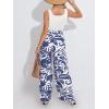 imageCUPSHE Womens Romper Square Neck Sleeveless Belted Pocket Wide leg Maxi Outfit Casual DressyBlue