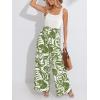 imageCUPSHE Womens Romper Square Neck Sleeveless Belted Pocket Wide leg Maxi Outfit Casual DressyGreen
