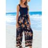 imageCUPSHE Womens Romper Square Neck Sleeveless Belted Pocket Wide leg Maxi Outfit Casual DressyNavy