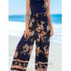 imageCUPSHE Womens Romper Square Neck Sleeveless Belted Pocket Wide leg Maxi Outfit Casual DressyNavy