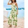 imageCUPSHE Womens Summer Boho Casual Jumpsuits Dressy Floral Print Sleeveless Halter Neck High Waist Wide Leg One Piece Rompers Jumpers Vacation Beach Outfits