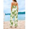 imageCUPSHE Womens Summer Boho Casual Jumpsuits Dressy Floral Print Sleeveless Halter Neck High Waist Wide Leg One Piece Rompers Jumpers Vacation Beach Outfits