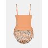 imageCUPSHE Womens Tankini Set Two Piece Swimsuit Ruched Drawstring Bathing Suits with High Waisted Bottom RibApricot Floral
