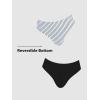 imageCUPSHE Womens Tankini Sets Two Piece Swimsuit V Neck Cutout Ruched Back Hook Front Wrap Mid Rise Reversible BottomBlackStripes