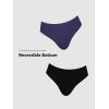 imageCUPSHE Womens Tankini Sets Two Piece Swimsuit V Neck Cutout Ruched Back Hook Front Wrap Mid Rise Reversible BottomPdark PurpleBlack