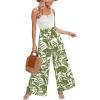 imageCUPSHE Womens Romper Square Neck Sleeveless Belted Pocket Wide leg Maxi Outfit Casual DressyGreen