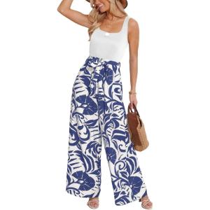 imageCUPSHE Womens Romper Square Neck Sleeveless Belted Pocket Wide leg Maxi Outfit Casual DressyBlue