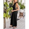 imageCUPSHE Backless One Piece Jumpsuits for Women Sexy Sleeveless Halter Neck High Waist Wide Leg Tied Rompers Beach Overalls Vacation Summer Outfits