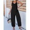 imageCUPSHE One Piece Jumpsuits for Women Dressy Casual Sleeveless Summer Outfits Rompers Comfy Jumpers Beach Vacation Summer Overalls