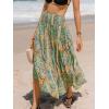 imageCUPSHE Skirts Abstract Smocked Midi Skirt High Waist Coverup Casual VacationColorful