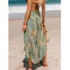 imageCUPSHE Skirts Abstract Smocked Midi Skirt High Waist Coverup Casual VacationColorful