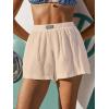 imageCUPSHE Womens Casual Shorts Cotton High Rise Beach Cover Ups Summer Shorts with PocketsApricot