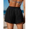 imageCUPSHE Womens Casual Shorts Cotton High Rise Beach Cover Ups Summer Shorts with PocketsBlack