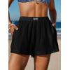 imageCUPSHE Womens Casual Shorts Cotton High Rise Beach Cover Ups Summer Shorts with PocketsBlack