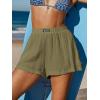 imageCUPSHE Womens Casual Shorts Cotton High Rise Beach Cover Ups Summer Shorts with PocketsGreen