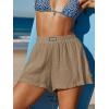imageCUPSHE Womens Casual Shorts Cotton High Rise Beach Cover Ups Summer Shorts with PocketsKhaki