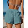 imageCUPSHE Womens Casual Shorts Cotton High Rise Beach Cover Ups Summer Shorts with PocketsLake Blue