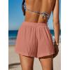 imageCUPSHE Womens Casual Shorts Cotton High Rise Beach Cover Ups Summer Shorts with PocketsPink