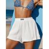 imageCUPSHE Womens Casual Shorts Cotton High Rise Beach Cover Ups Summer Shorts with PocketsWhite