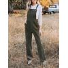 imageCUPSHE Womens Corduroy Fall Overall Jumpsuits Self Tie Strap Slanted Front Pockets Side Buttons Wide Leg Casual RompersOlive
