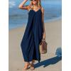 imageCUPSHE Womens Jumpsuit Spaghetti Strap V Neck Loose Wide Leg Pants High Waist Casual Summer Sleeveless Romper