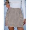imageCUPSHE Womens Plaid High Waist Bodycon Pencil Mini SkirtBrown