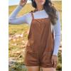 imageCUPSHE Womens Romper Square Neck Patch Pocket Wide Leg Tied Lace Up Jumpsuit Outfit Casual DressyBrown