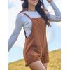imageCUPSHE Womens Romper Square Neck Patch Pocket Wide Leg Tied Lace Up Jumpsuit Outfit Casual DressyBrown