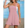 imageCUPSHE Womens Rompers Sleeveless Square Neck Jumpsuits Wide Leg Bib Overall with Pockets Outfit Casual BeachPink