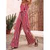 imageCUPSHE Womens Stripes Sleeveless Wide Leg Jumpsuit Tie Front Long Pants Rompers Overall OutfitRed